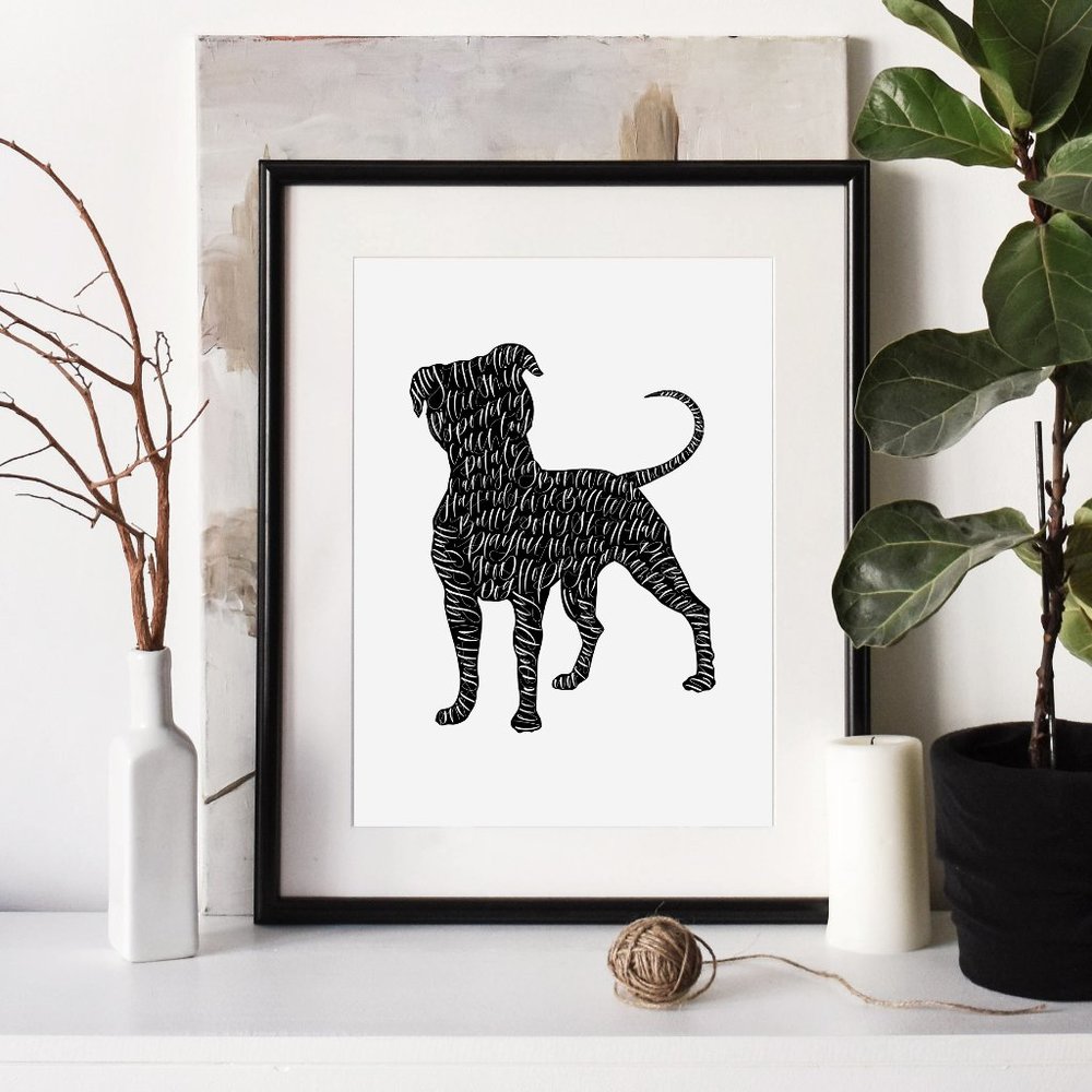 Pit Bull Breed Word Art